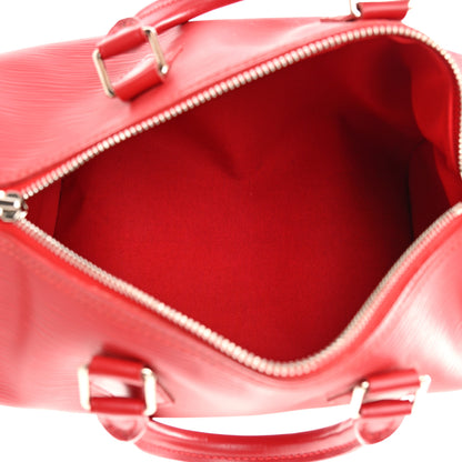 Louis Vuitton Epi Speedy 25 Castillan Red 5 of 19