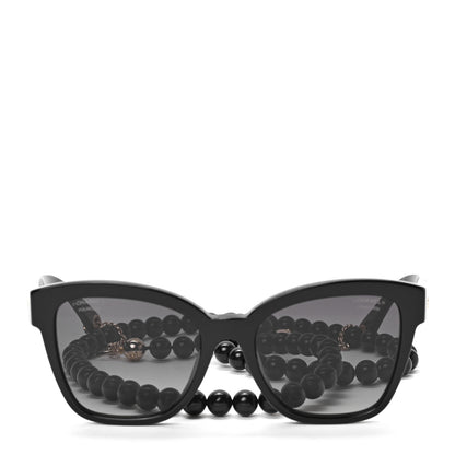 Chanel Acetate Chain Square Sunglasses 5487-A Black 2 of 6