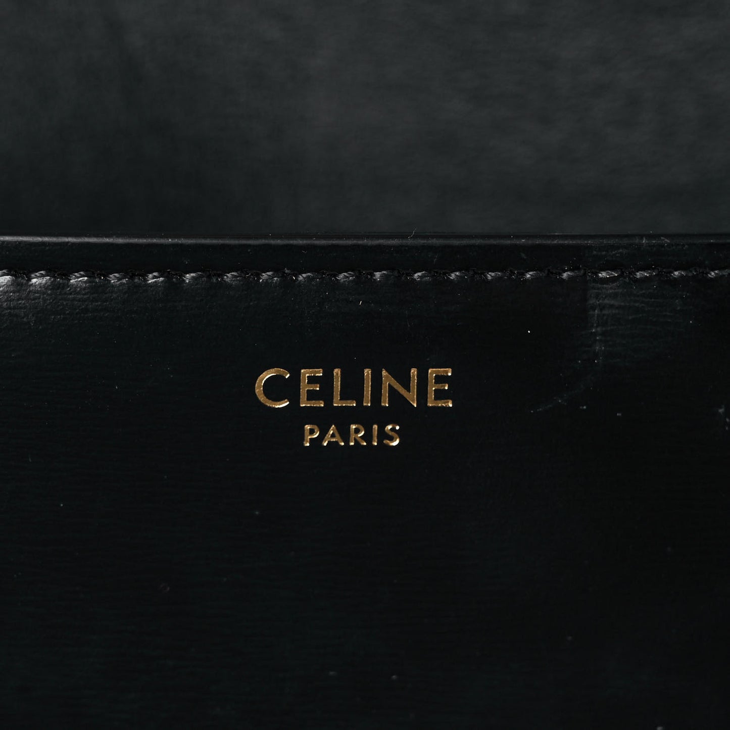 Shiny Calfskin Triomphe Shoulder Bag Black