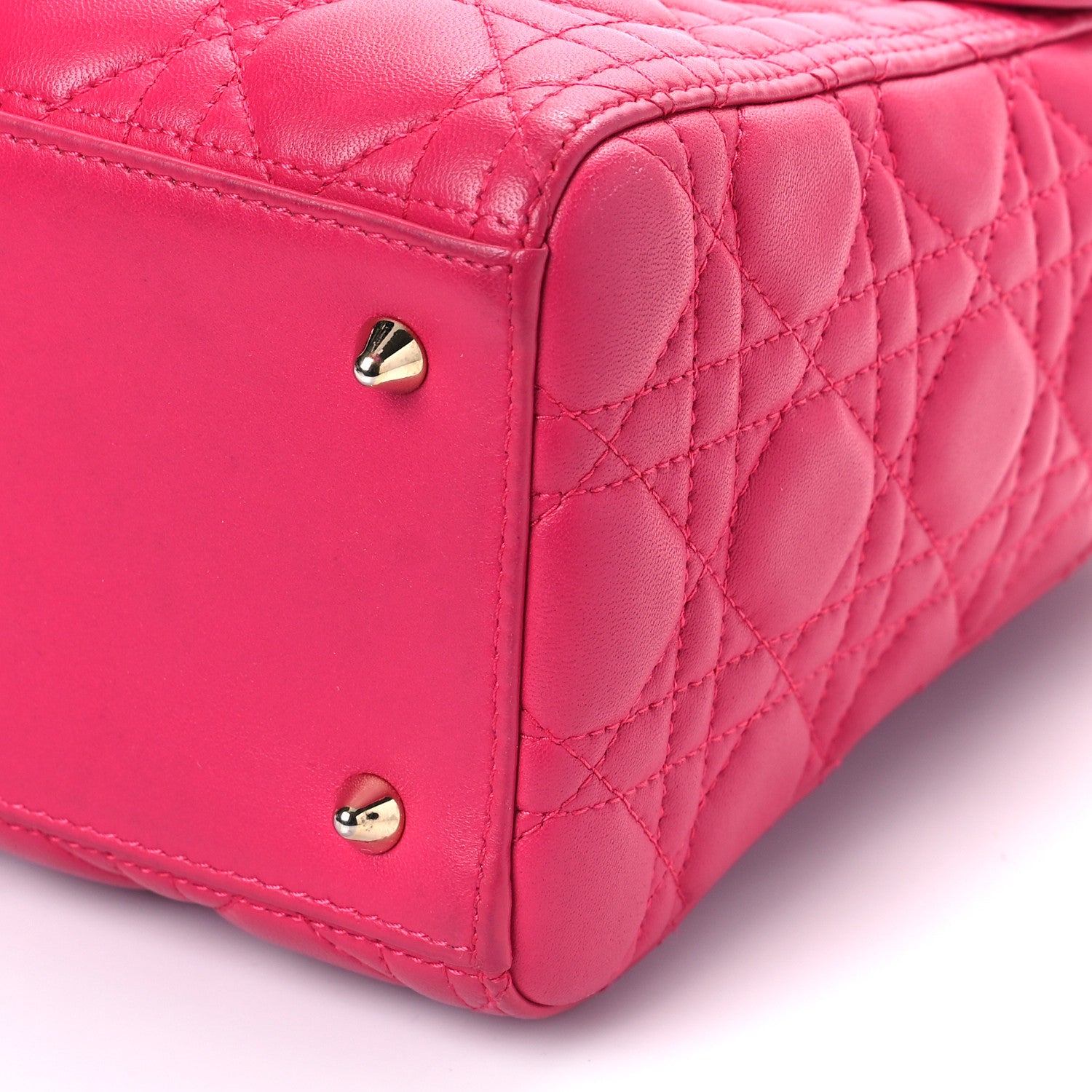 Christian Dior Lambskin Cannage Medium Lady Dior Pink 9 of 13