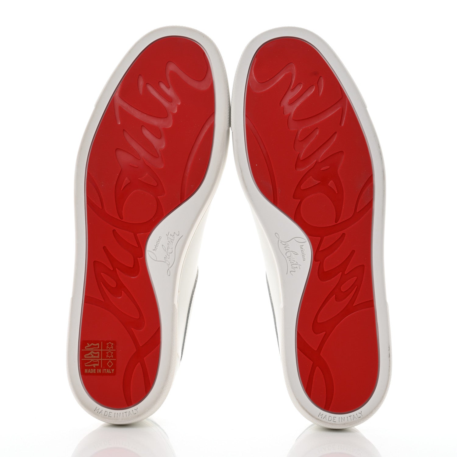 Christian Louboutin Calfskin Elo Loubi Flat Sneakers 39.5 White 5 of 9