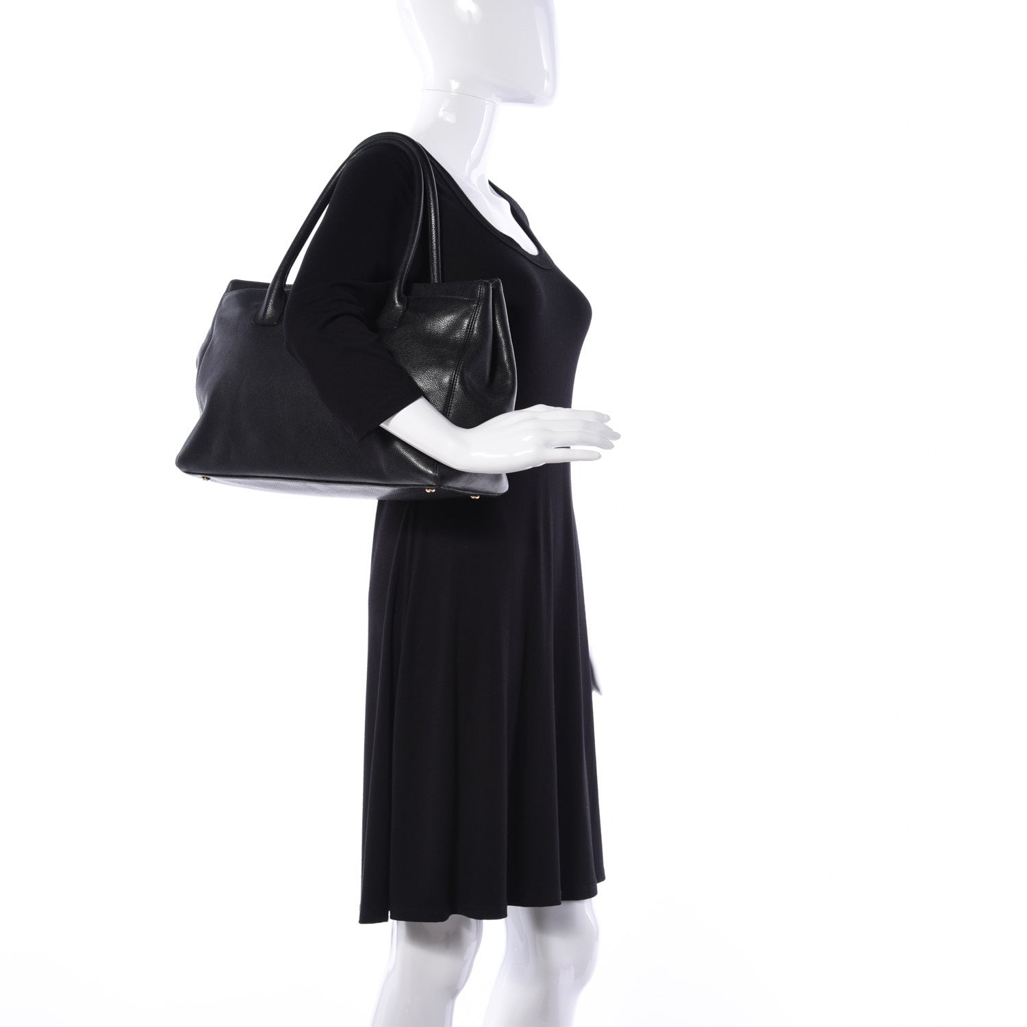 Chanel Calfskin Cerf Executive Shopper Tote Black 3 of 10