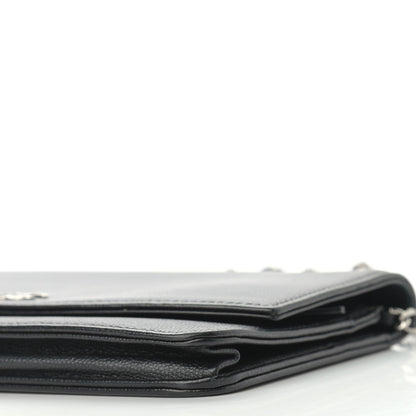 Chanel Caviar Sevruga Wallet On Chain WOC Black 6 of 12
