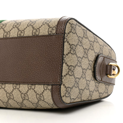 Gucci GG Supreme Monogram Web Medium Ophidia Boston Brown 8 of 9