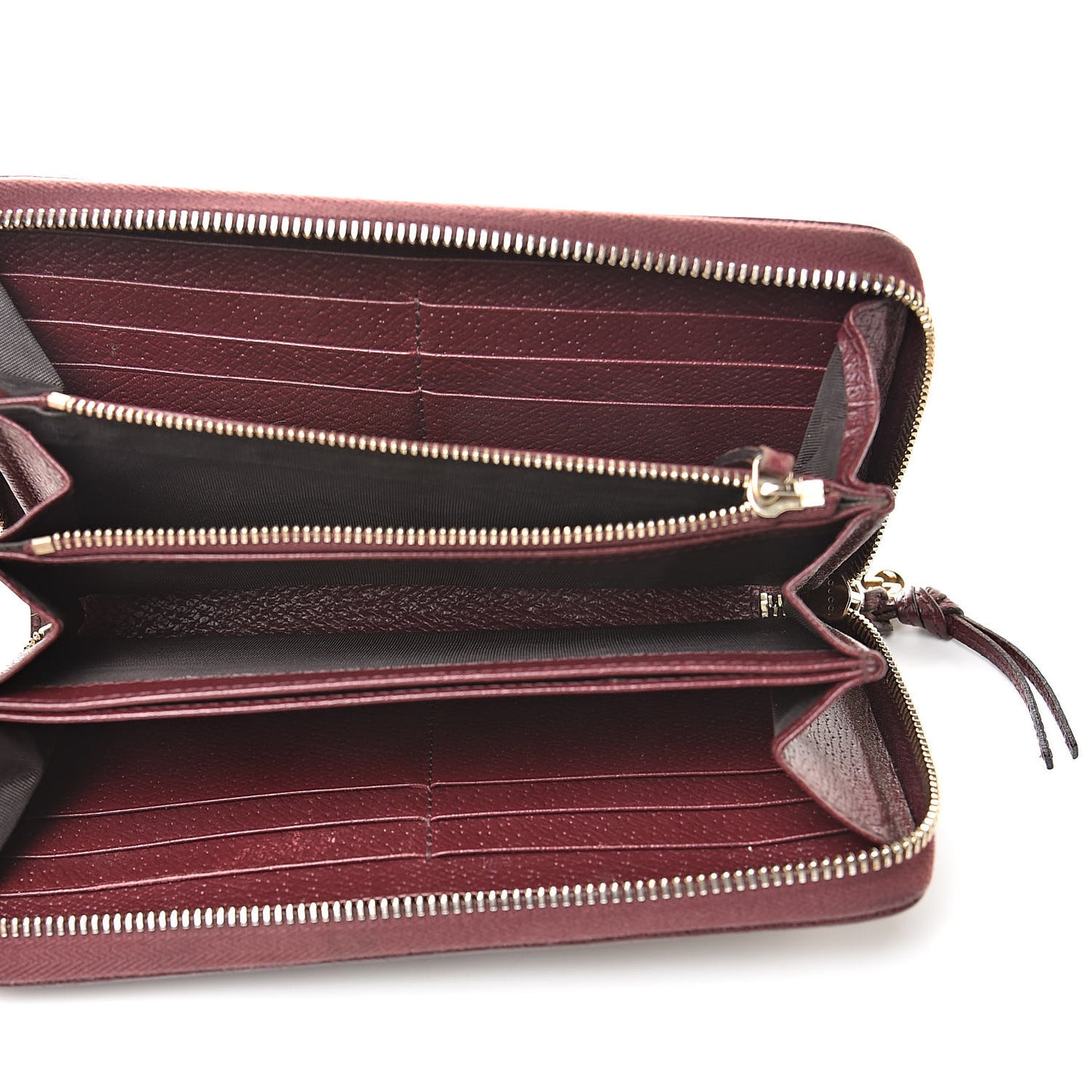 Monogram Zip Around Wallet Burgundy