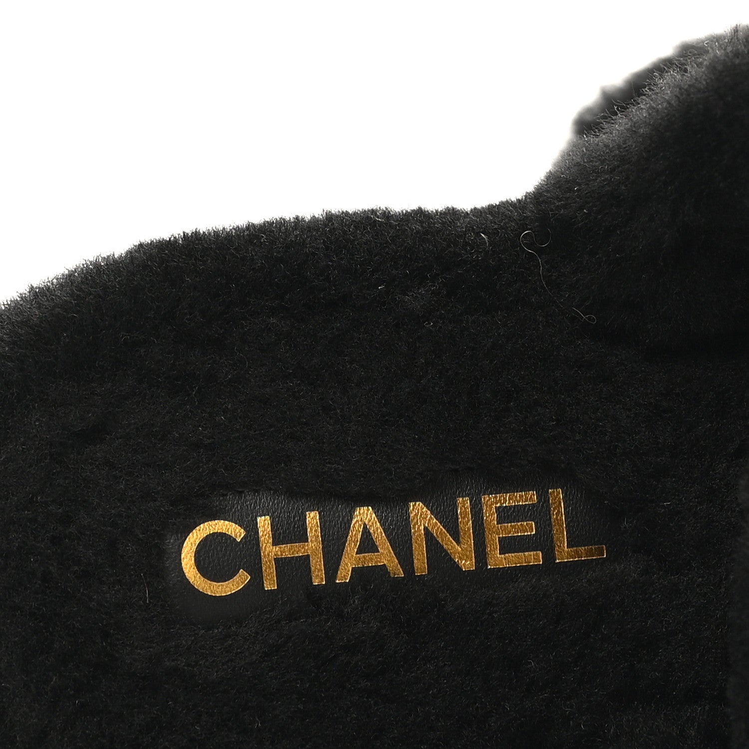 Chanel Shearling CC Flat Mules 36 Black 7 of 11