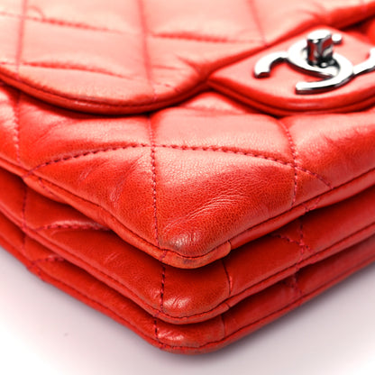 Chanel Lambskin Quilted Mini Chanel 3 Flap Red 9 of 10