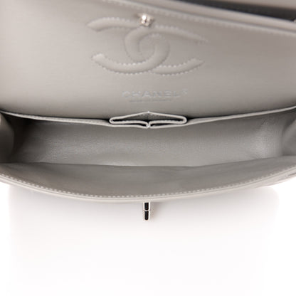 Chanel Lambskin Quilted Small Double Flap Grey 5 of 11