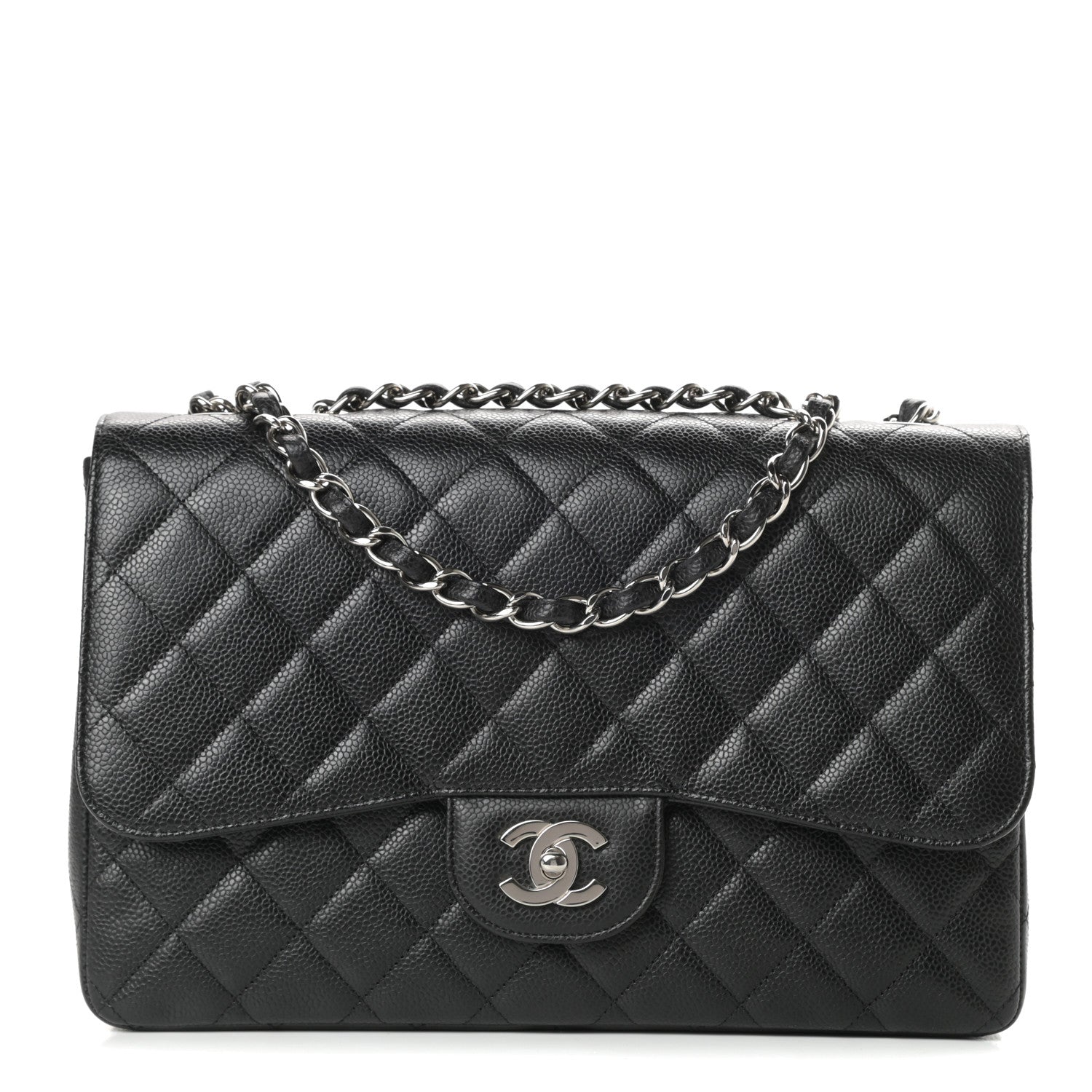 Chanel Caviar Quilted Jumbo Single Flap Black 1 of 11