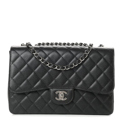 Chanel Caviar Quilted Jumbo Single Flap Black 1 of 11
