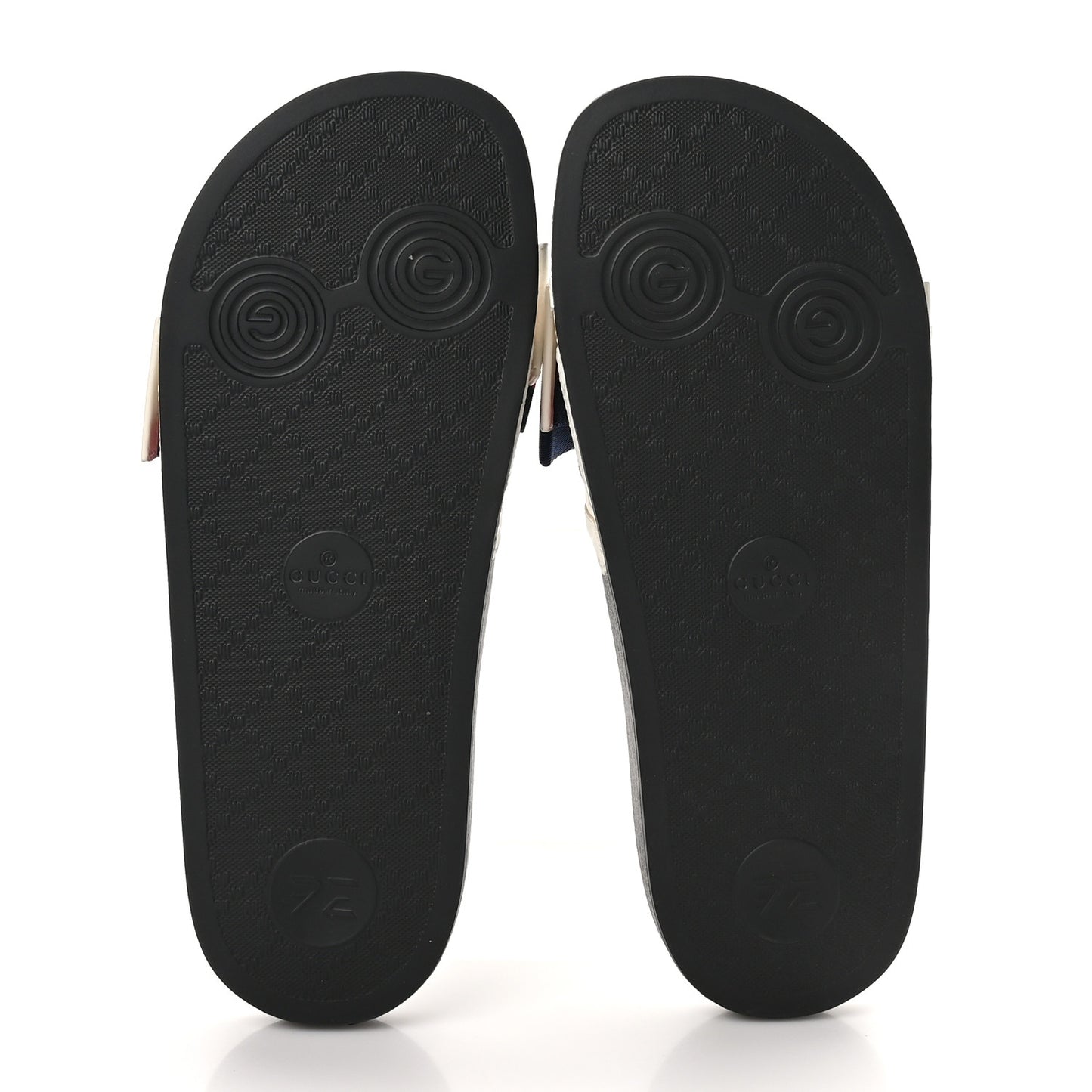 Satin Web Sylvie Bow Slide Sandals 38 White