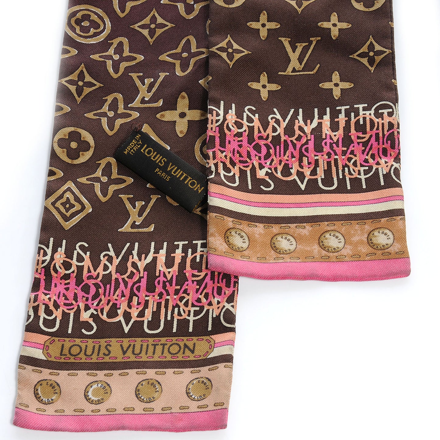 Silk Monogram Map Bandeau Cassis