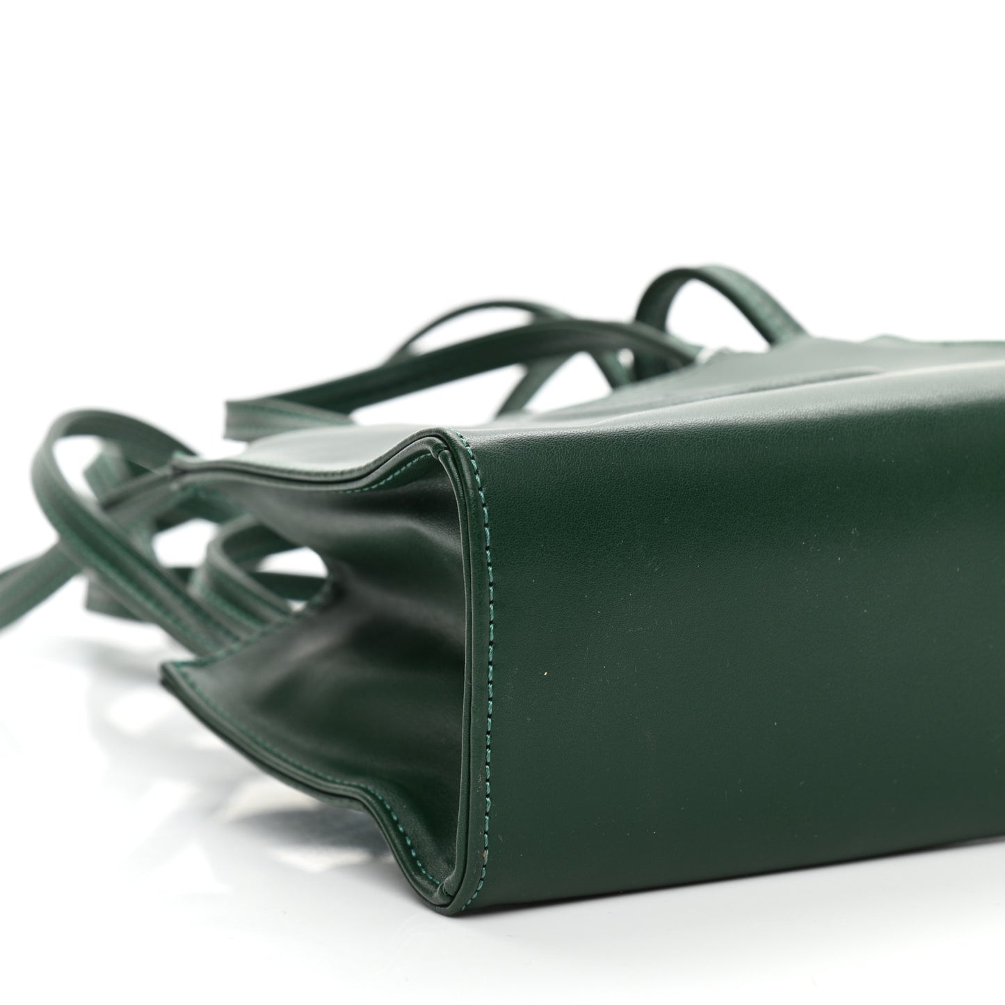 Vegan Leather Small Shopping Bag Dark Olive