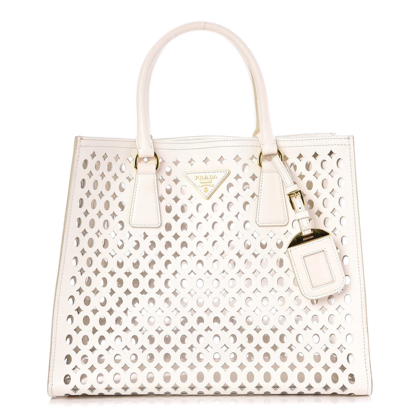 Saffiano Perforated Tote Talco