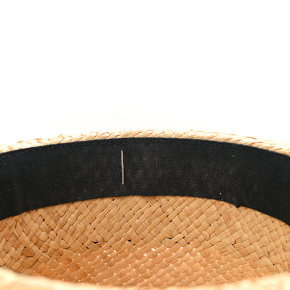 Chanel Raffia Wide Brimmed Hat L Beige Black 9 of 9