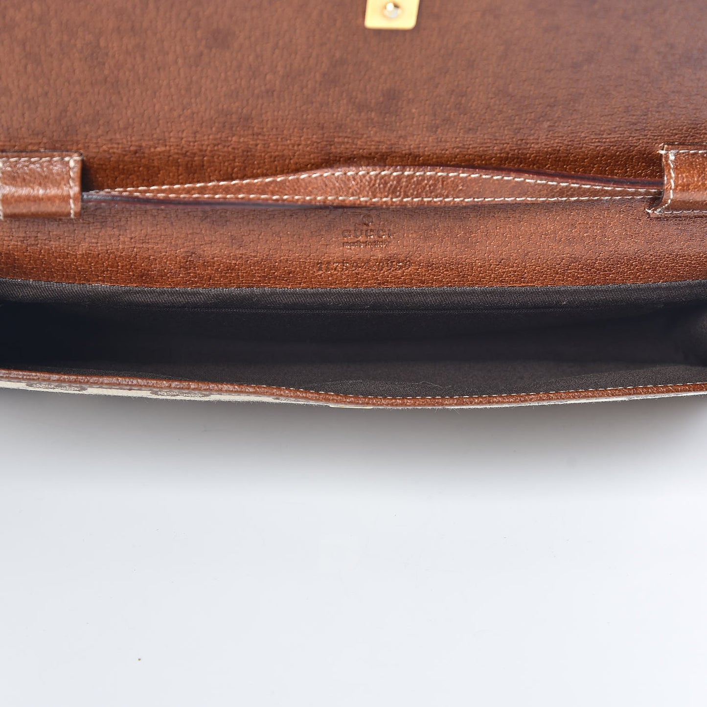 Monogram Bamboo Bar Clutch Brown