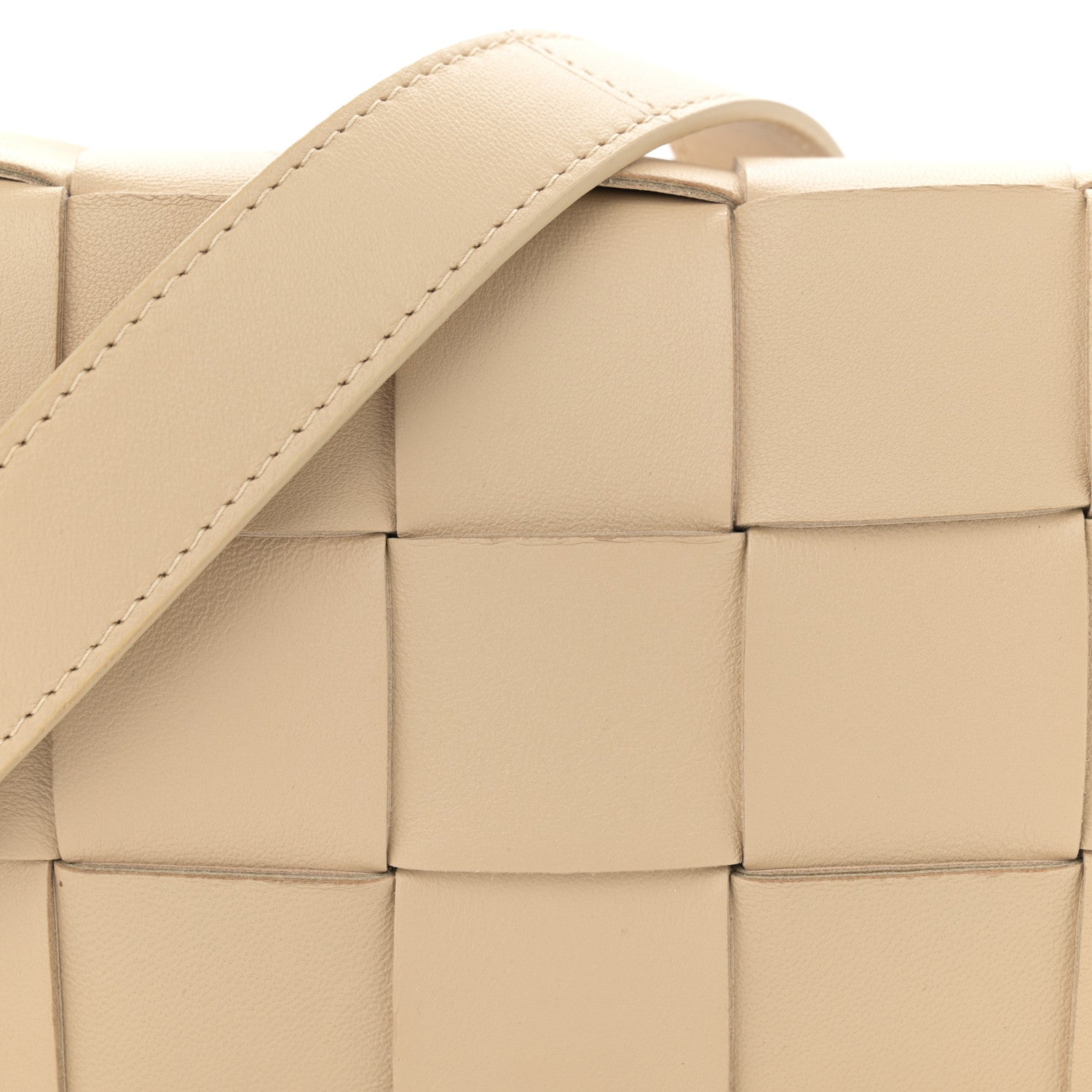 Bottega Veneta Brushed Calfskin Maxi Intreccio Crossbody Cassette Bag Porridge 8 of 12