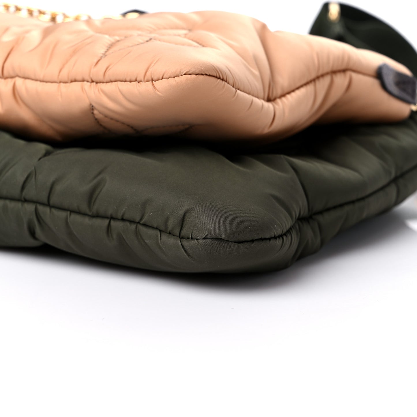 Econyl Monogram Pillow Maxi Multi Pochette Accessories Kaki Beige