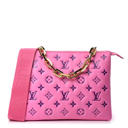 Louis Vuitton Lambskin Embossed Monogram Vuittamins Coussin PM Rose Violet 1 of 9