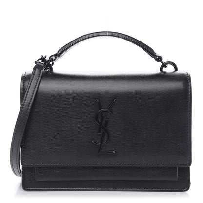 Saint Laurent Calfskin Monogram Sunset Chain Wallet Black 1 of 11