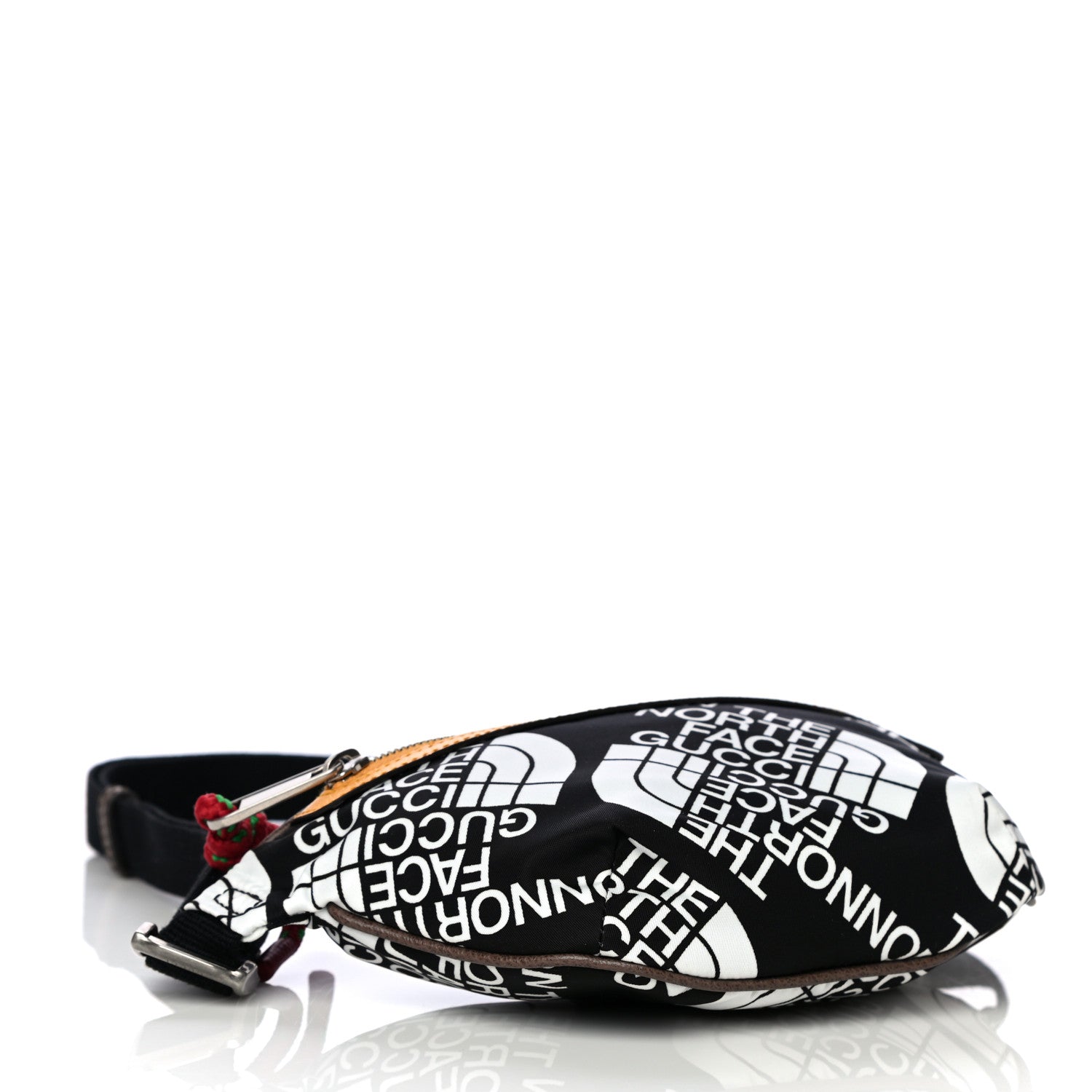 Gucci X THE NORTH FACE Econyl Nylon Belt Bag Black Ivory Crop 3 of 11