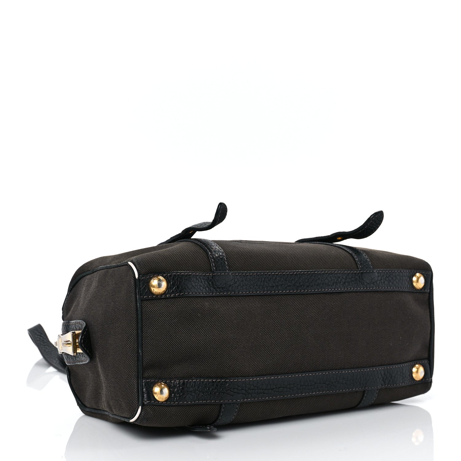 Prada Jacquard Logo Shoulder Bag Moro Black 3 of 7