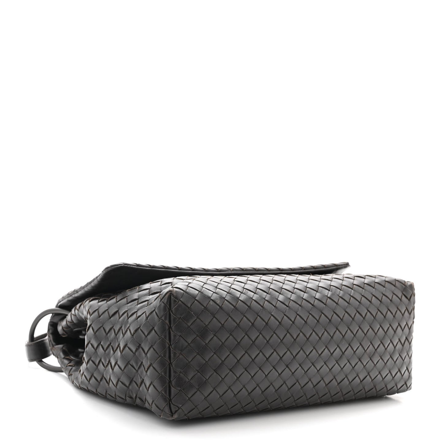 Nappa Intrecciato Flap Shoulder Bag Ebano