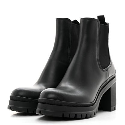 Prada Vitello Montana Lug Sole Chelsea 55mm Boots 36 Black 3 of 9