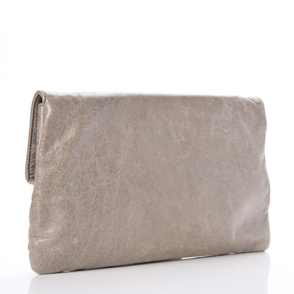 Balenciaga Agneau Giant Brogues Hardware Envelope Clutch Galet 3 of 7