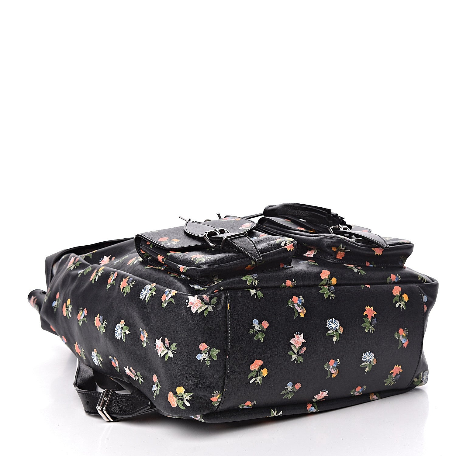 Saint Laurent Calfskin Prairie Flower Printed Festival Backpack Multicolor 4 of 12