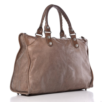 Balenciaga Agneau Giant 21 Silver Hardware Weekender Noix 3 of 15