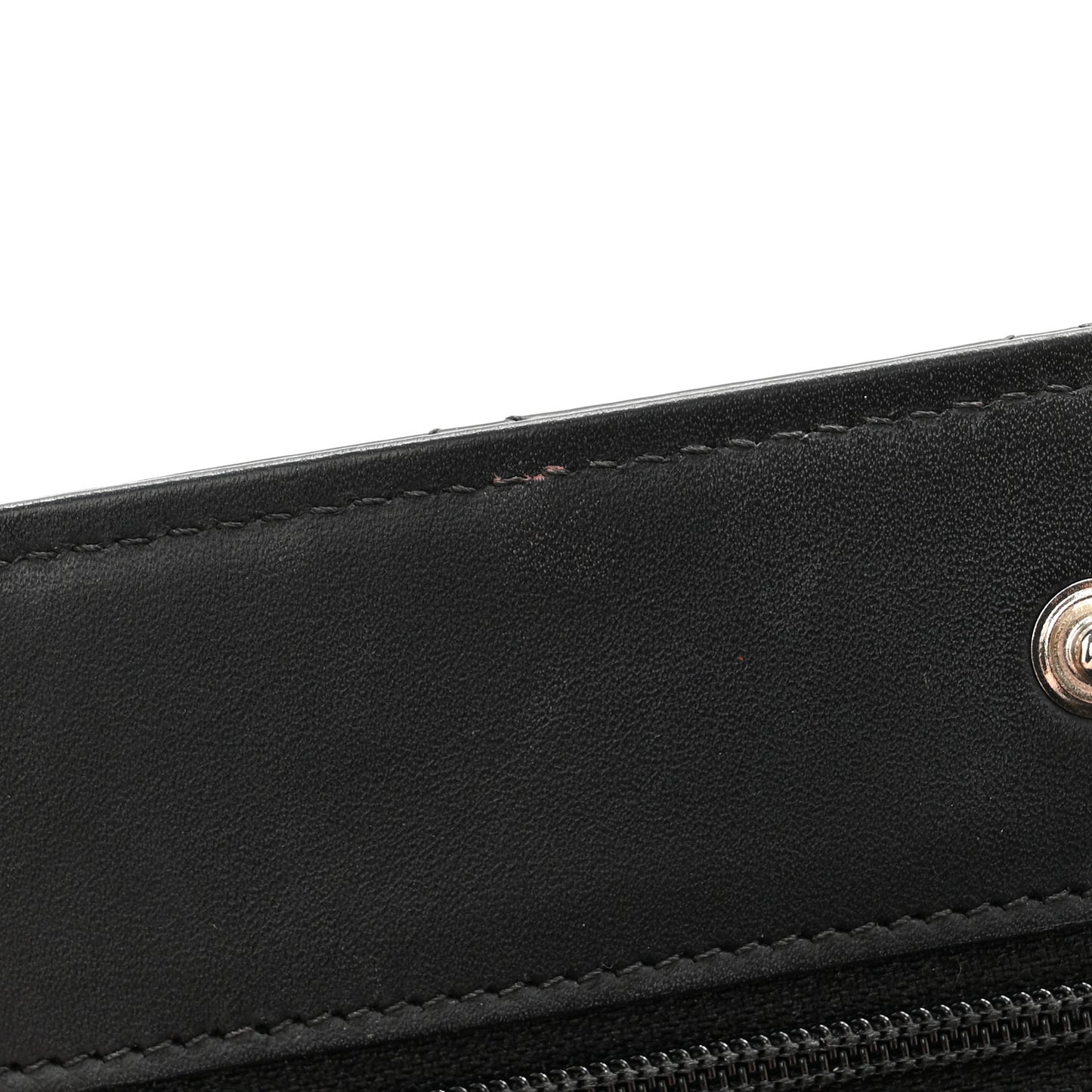 Patent Quilted Wallet On Chain WOC Black