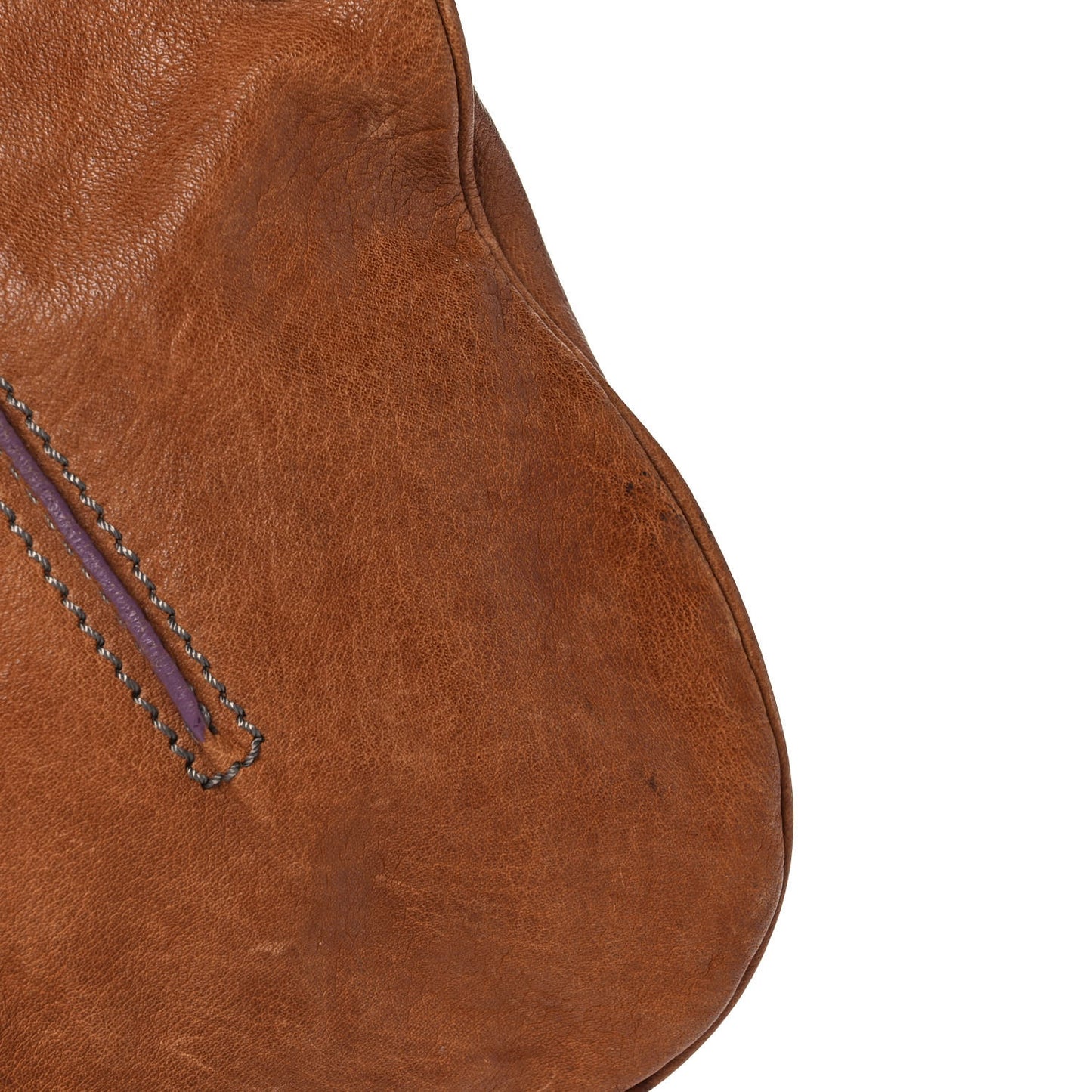 Calfskin Pleated Hobo Brown