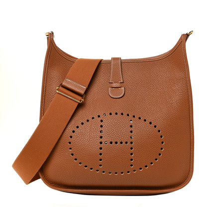 Hermes Taurillon Clemence Evelyne III GM Gold 1 of 12