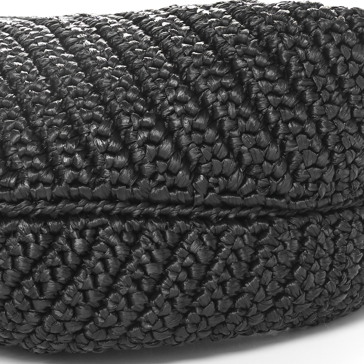 Raffia Olivia Hobo Black