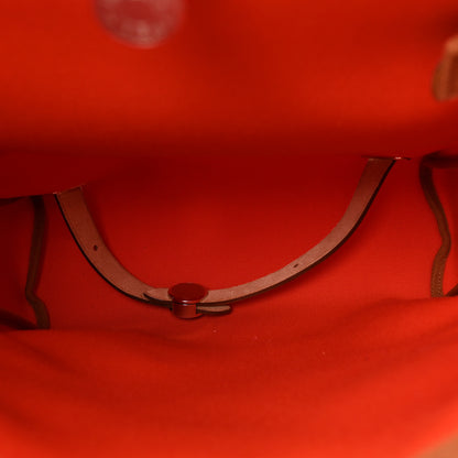 Hermes Military Toile Vache Hunter Herbag a Dos Zip Retourne Backpack Orange Mecano Fauve 6 of 10