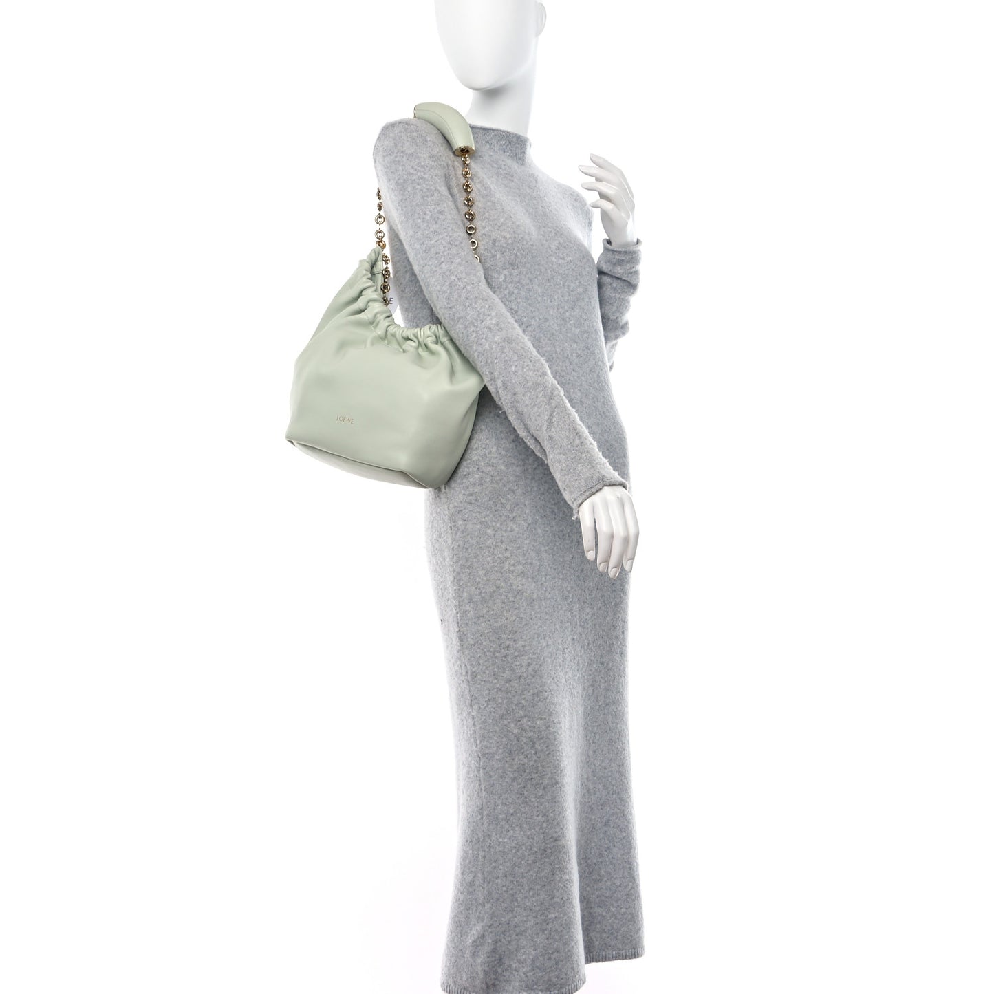 Mellow Nappa Lambskin Small Squeeze Bag Spring Jade