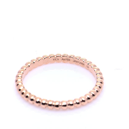 Van Cleef & Arpels 18K Rose Gold Small Perlee Ring 54 7 4 of 6
