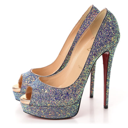 Christian Louboutin Glitter Dragonfly Lady Peep 150 Pumps 40 Etincelle Copper 3 of 13