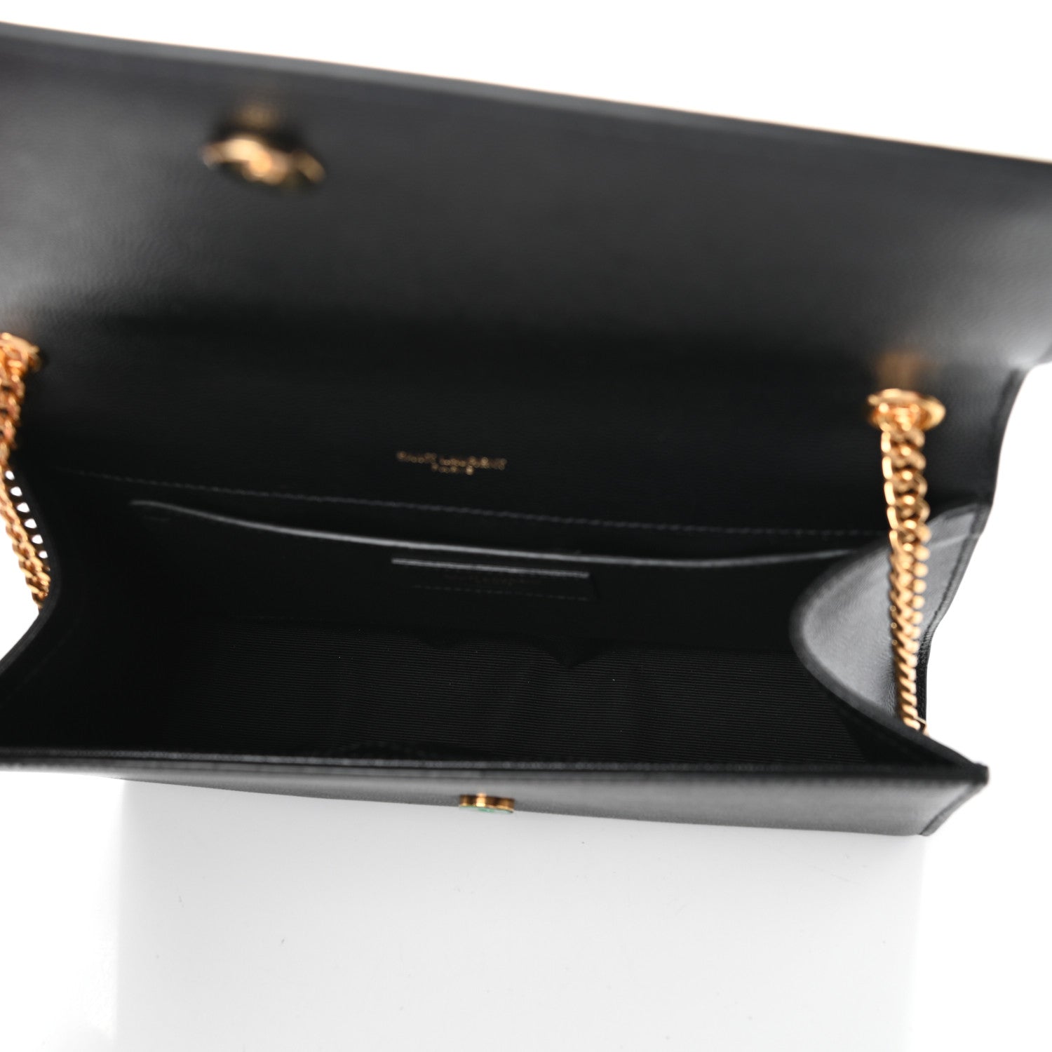 Saint Laurent Grain De Poudre Medium Classic Monogram Kate Satchel Black 5 of 9