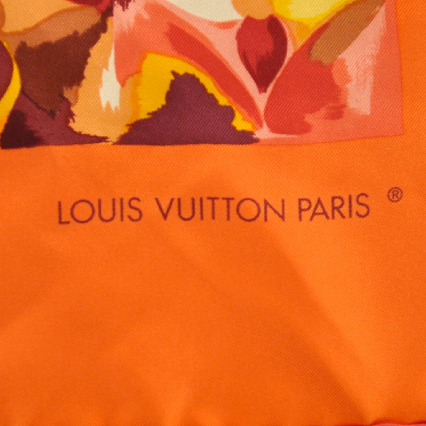 Silk Carre Au Fil De Temps Scarf Orange