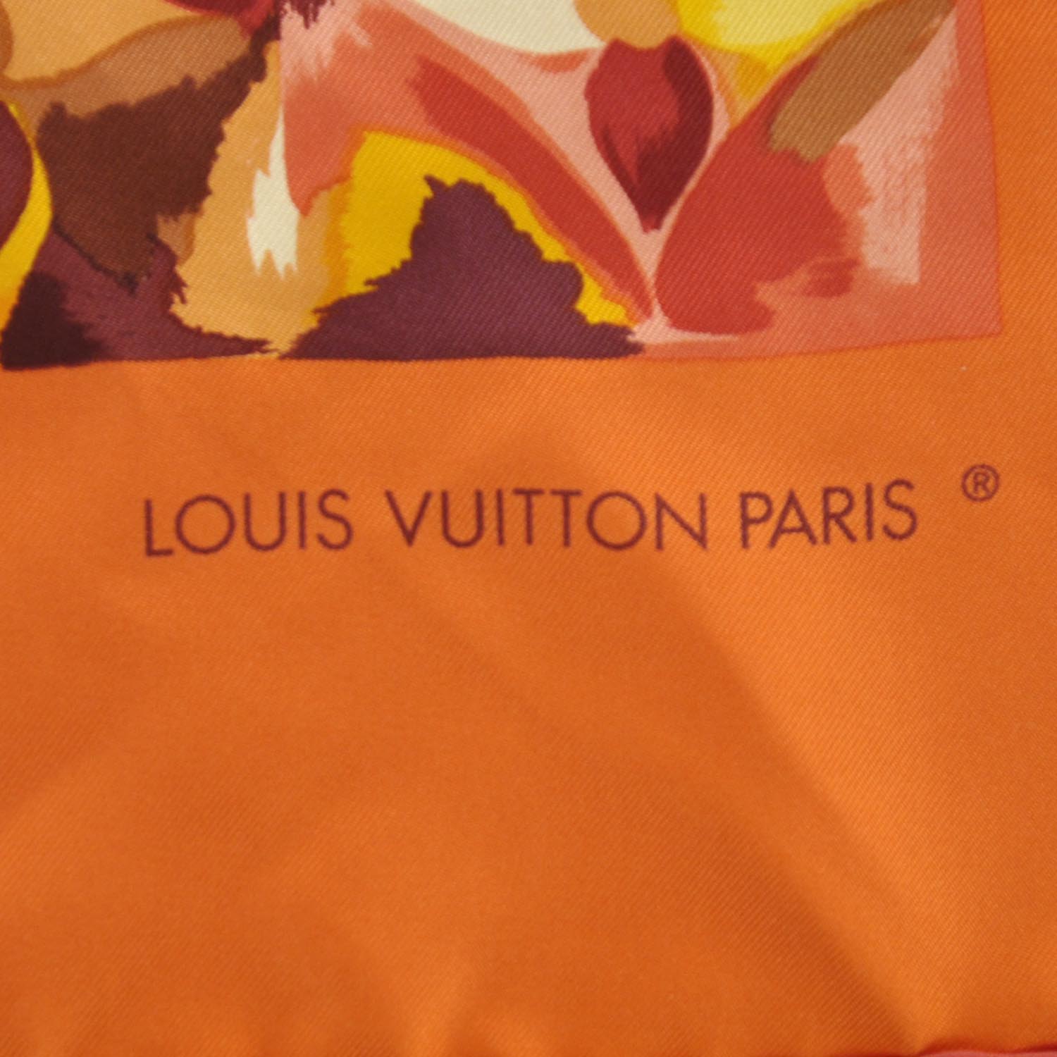 Louis Vuitton Silk Carre Au Fil De Temps Scarf Orange 3 of 9