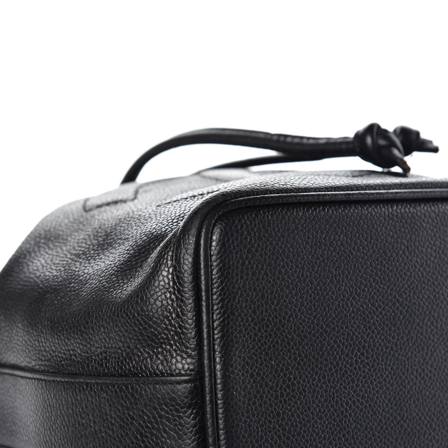 Caviar CC Drawstring Shoulder Bag Black