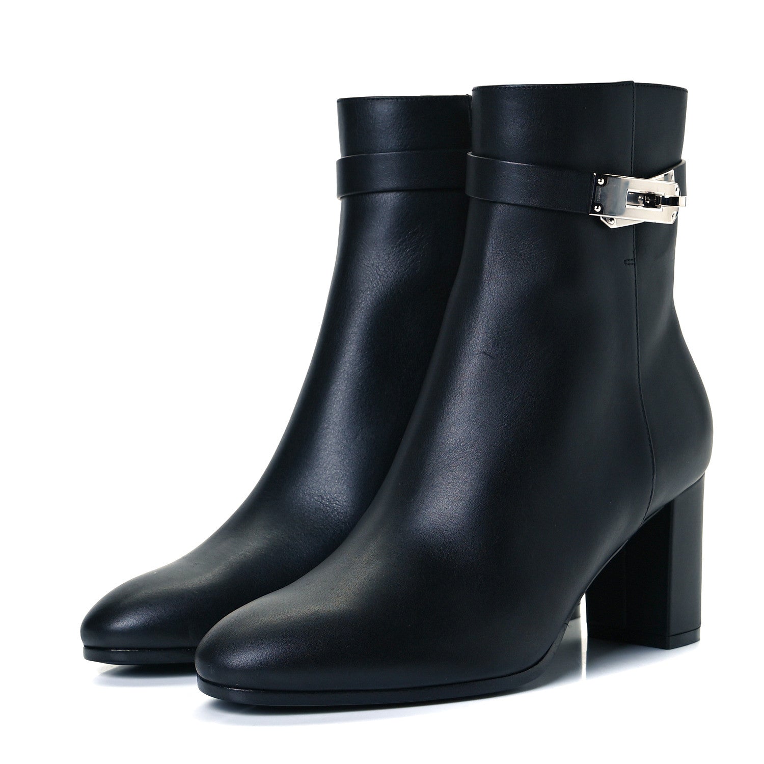 Hermes Calfskin Saint Germain Ankle Boots 37 Black 2 of 10