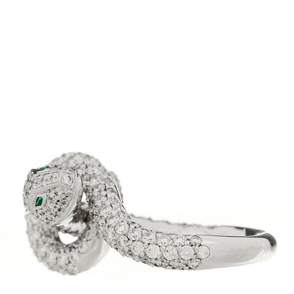 Boucheron 18K White Gold Diamond Kaa Snake Ring 54 6.75 6 of 8