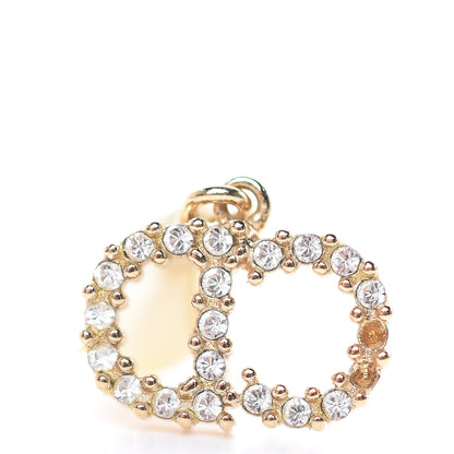 Christian Dior Pearl Crystal CD Drop Earrings Gold 3 of 5