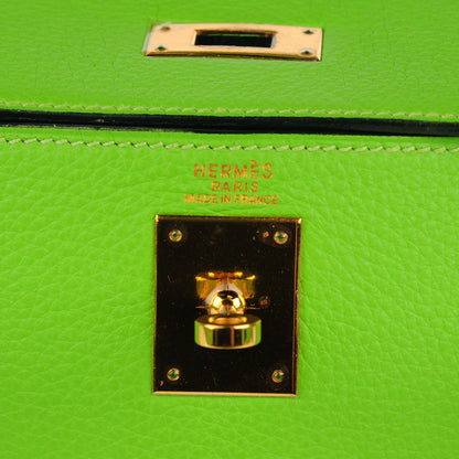 Hermes Taurillon Clemence Kelly Retourne 32 Vert Cru 5 of 24