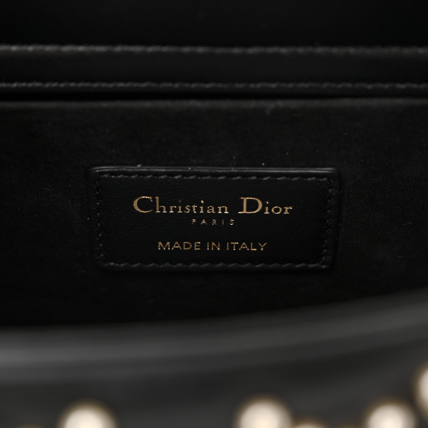 Christian Dior Lambskin Cannage Pearl Studded Small Lady D-Joy Black 6 of 10