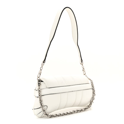 Gucci Nappa Vertical Matelasse Small Maxi Horsebit Chain Shoulder Bag Great White 3 of 12