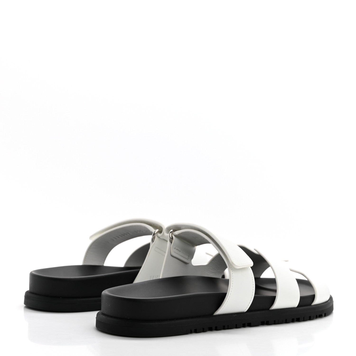 Hermes Calfskin Womens Chypre Sandals 39.5 White 4 of 9